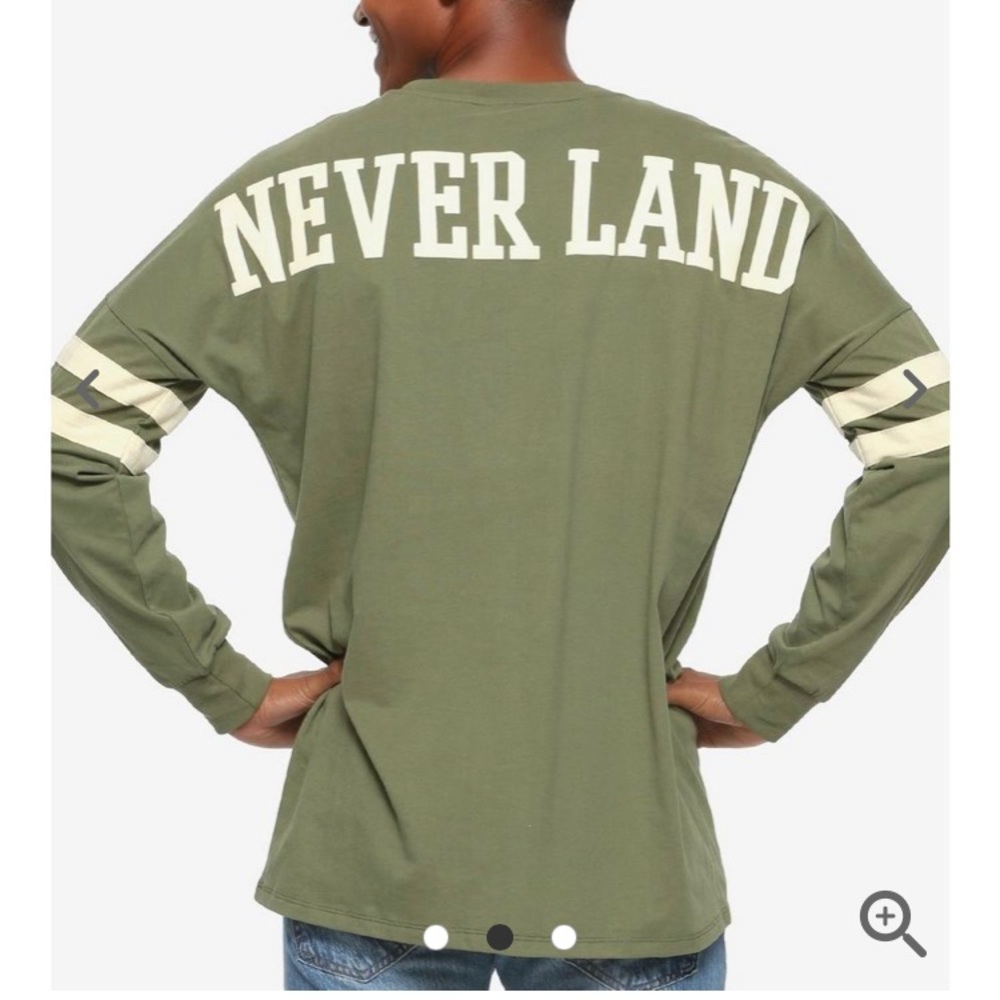 Disney Neverland Peter Pan jersey long sleeve tee. Size SM
